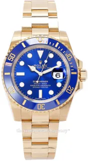 Rolex Submariner 116618LB-0003 Yellow gold Blue