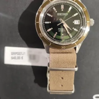 Seiko Presage SRPG07J1 40mm Stainless steel Green