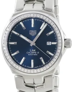 TAG Heuer Link Calibre 5 WBC2113.BA0603 41mm Stainless steel Blue