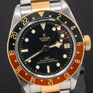 Tudor Black Bay GMT 79833MN 41mm Yellow gold and Stainless steel Black