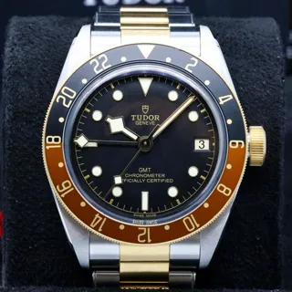 Tudor Black Bay GMT 79833MN 41mm Yellow gold and Stainless steel Black