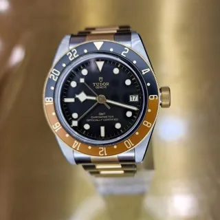 Tudor Black Bay GMT 79833MN 41mm Yellow gold and Stainless steel Black