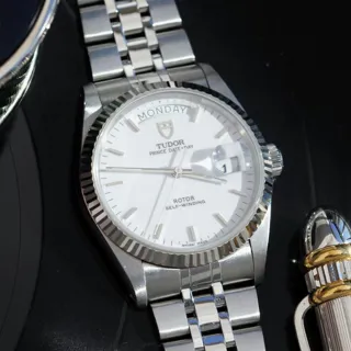 Tudor Prince Date-Day 76214 36mm Stainless steel White