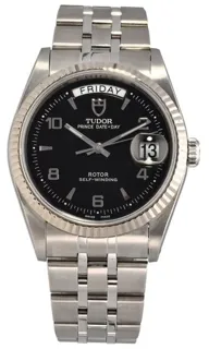 Tudor Prince Date-Day 76214 36mm Stainless steel Black