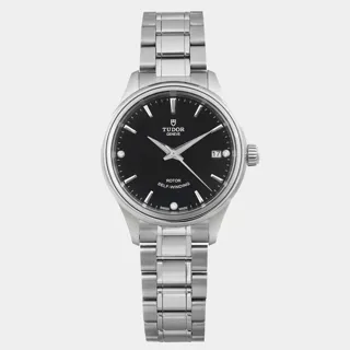 Tudor Style 34mm Stainless steel Black