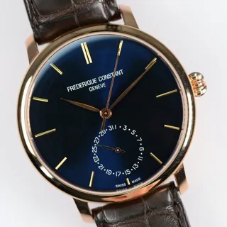 Frédérique Constant Manufacture Slimline Moonphase FC-705X4S4/5/6 42mm Yellow gold and Stainless steel Blue