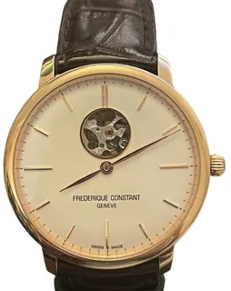 Frédérique Constant Slimline Heart Beat Automatic FC-312V4S4 40mm Yellow gold and Stainless steel Silver