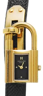 Hermès Kelly 20mm Yellow gold Black