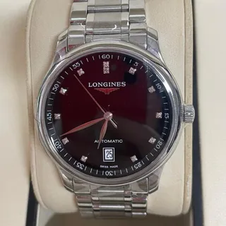 Longines Master Collection L2.628.4.57.6 38.5mm Stainless steel Black