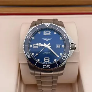 Longines HydroConquest L3.781.4.96.6 41mm Stainless steel Blue