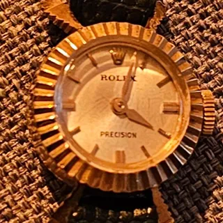 Rolex Precision 8789 17mm Yellow gold Silver