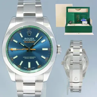 Rolex Milgauss 116400GV 40mm Stainless steel Blue