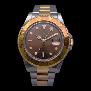 Rolex GMT-Master II 16713 40mm Yellow gold and Stainless steel Brown