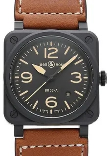 Bell & Ross Instruments BR03A-HER-CE/SCA 41mm Black ceramic Black