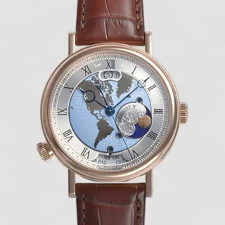 Breguet Classique 5717BR/US/9ZU 43mm Rose gold Blue and Silver