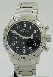 Breguet Type XX Transatlantic 3820ST/H2/SW9 39mm Stainless steel Black