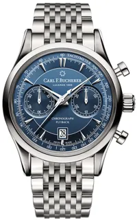 Carl F. Bucherer Manero Flyback 00.10919.08.53.21 43mm Stainless steel Blue