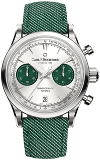 Carl F. Bucherer Manero Flyback 00.10927.08.13.02 40mm Stainless steel Green and Silver