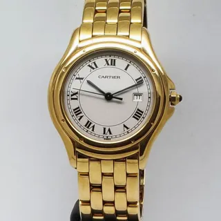 Cartier Cougar 887904 33mm Yellow gold White