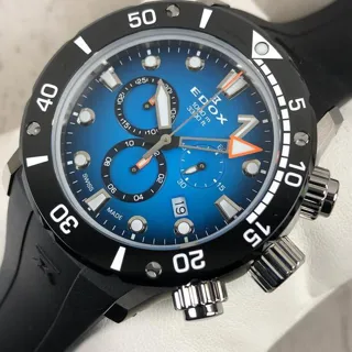 Edox 10242 45mm Titanium Blue