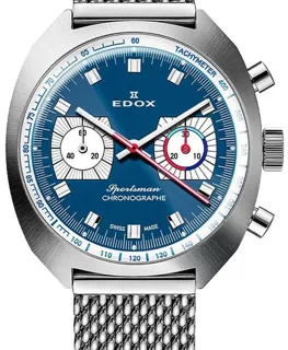 Edox 08202-3BU-BUIN 41mm Stainless steel Blue