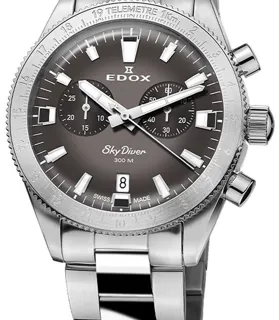 Edox 10116-3-GRIDN 40mm Stainless steel Gray