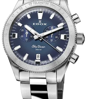 Edox 10116-3-BUIDN 40mm Stainless steel Blue