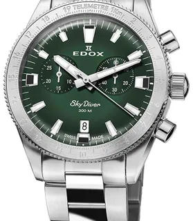 Edox 10116-3-VIDN 40mm Stainless steel Green