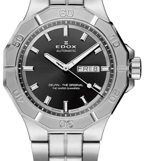 Edox 88008-3M-NIN 43mm Stainless steel Gray