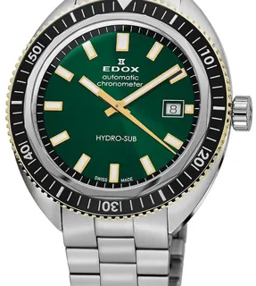 Edox 80128-357-JNM-VID 42mm Stainless steel Green