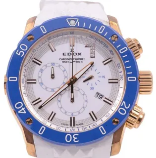 Edox 10221-37RBU3-BIR1 10221-37RBU3-BIR1 45mm Stainless steel White