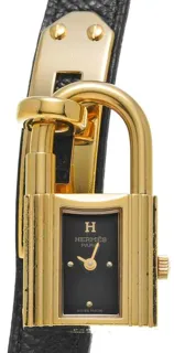 Hermès Kelly 20mm Yellow gold Black