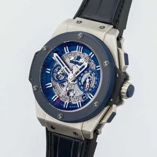 Hublot King Power 701.NQ.0137.GR.SPO14 48mm Titanium Blue