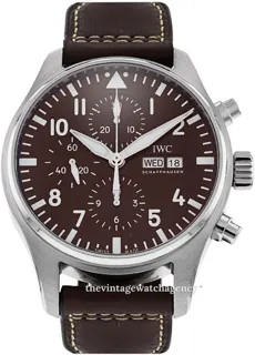 IWC Pilot IW377713 Stainless steel Brown