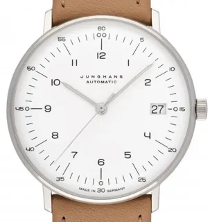 Junghans max bill 27/4107.02 34mm Stainless steel White