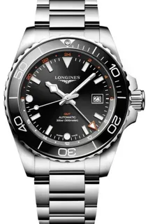 Longines HydroConquest L3.890.4.56.6 43mm Stainless steel Black