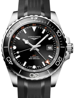 Longines HydroConquest L3.890.4.56.9 43mm Stainless steel Black