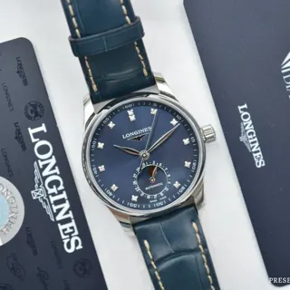 Longines Master Collection L2.409.4.97.0 34mm Stainless steel Blue