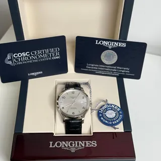 Longines Record L2.820.4.76.2 Stainless steel Silver