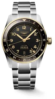 Longines Spirit 00 DIAL Yellow gold and Stainless steel Black