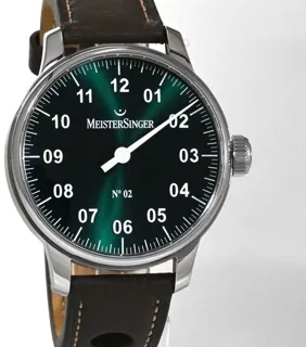 MeisterSinger N° 02 AM6609N 43mm Stainless steel Green