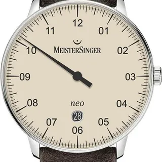 MeisterSinger Neo Plus NE403 40mm Stainless steel White