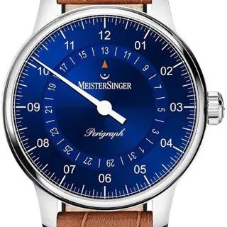 MeisterSinger Perigraph BM1108 42mm Stainless steel Blue