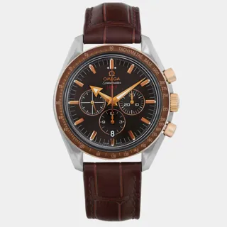 Omega Speedmaster Broad Arrow 321.93.42.50.13.00 Stainless steel and 18k rose gold Brown