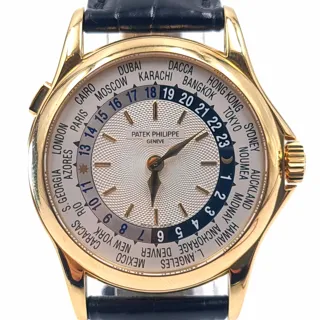 Patek Philippe World Time 5110J-001 Yellow gold Silver