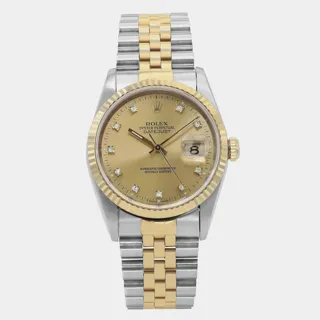 Rolex Datejust 16233 Stainless steel and 18k yellow gold Champagne