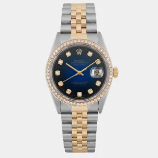 Rolex Datejust Stainless steel and 18k yellow gold Blue