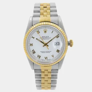 Rolex Datejust Stainless steel and 18k yellow gold White