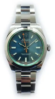 Rolex Milgauss 40mm 904L stainless steel Blue