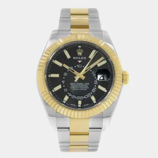 Rolex Sky-Dweller 326933 Stainless steel and 18k yellow gold Black